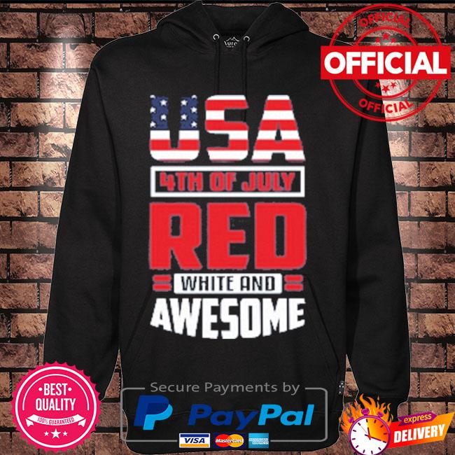 Independence day usa 4th of july red white and awesome s Hoodie black
