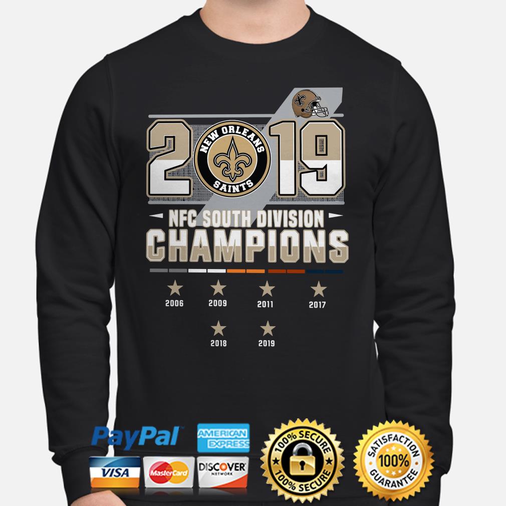 2018 NFC south division champions New Orleans Saints shirt, hoodie