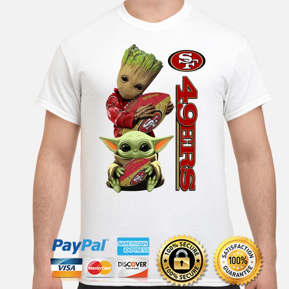 NINERS BABY YODA HUG SAN FRANCISCO 49ERS SHIRT - teezill