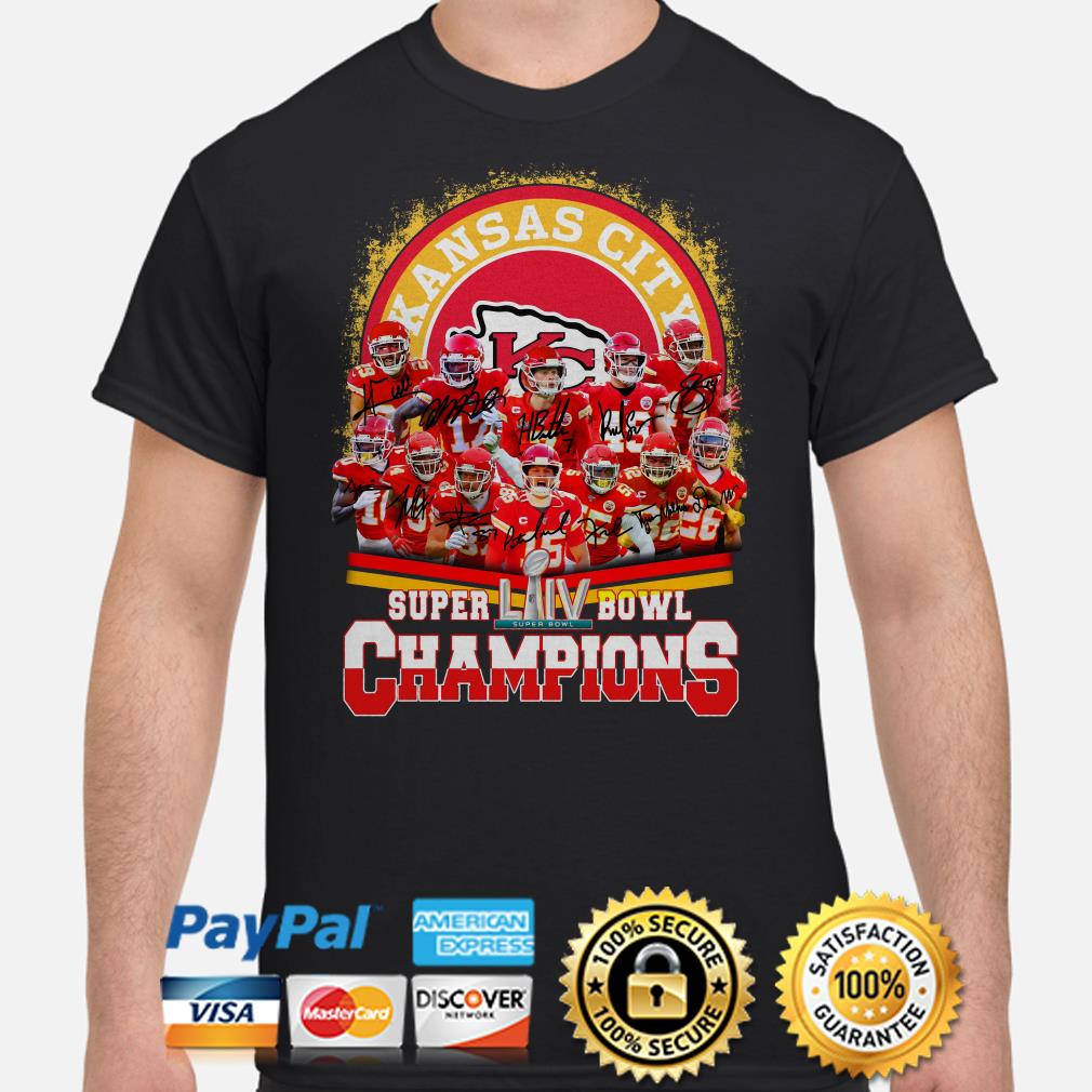 Super Bowl Champions Shirt, Kansas City Chiefs Signatures Tee