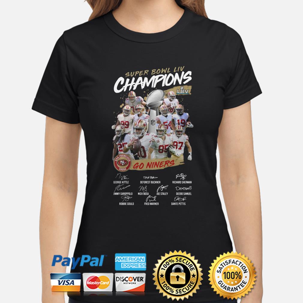 Super Bowl LIV Champions San Francisco 49ers Signatures Miami Shirt -  Togethertee