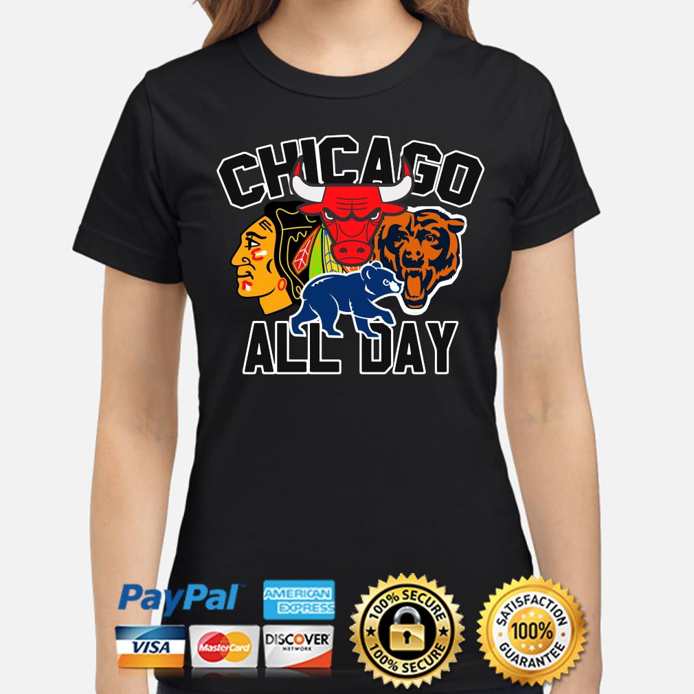 Chicago Cubs Bulls Bears Blackhawks logo shirt - Limotees