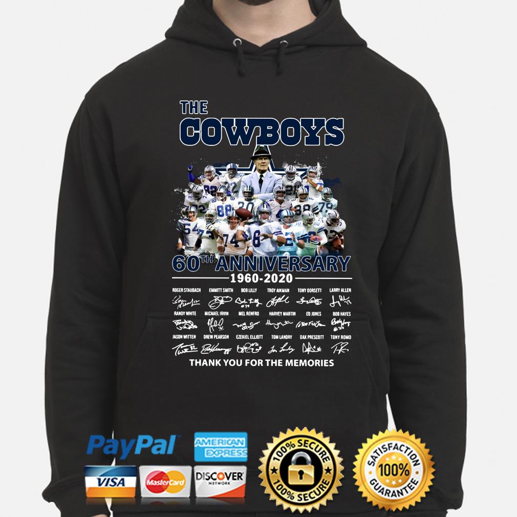 Dallas Cowboys 60th anniversary thank you for the memories shirt