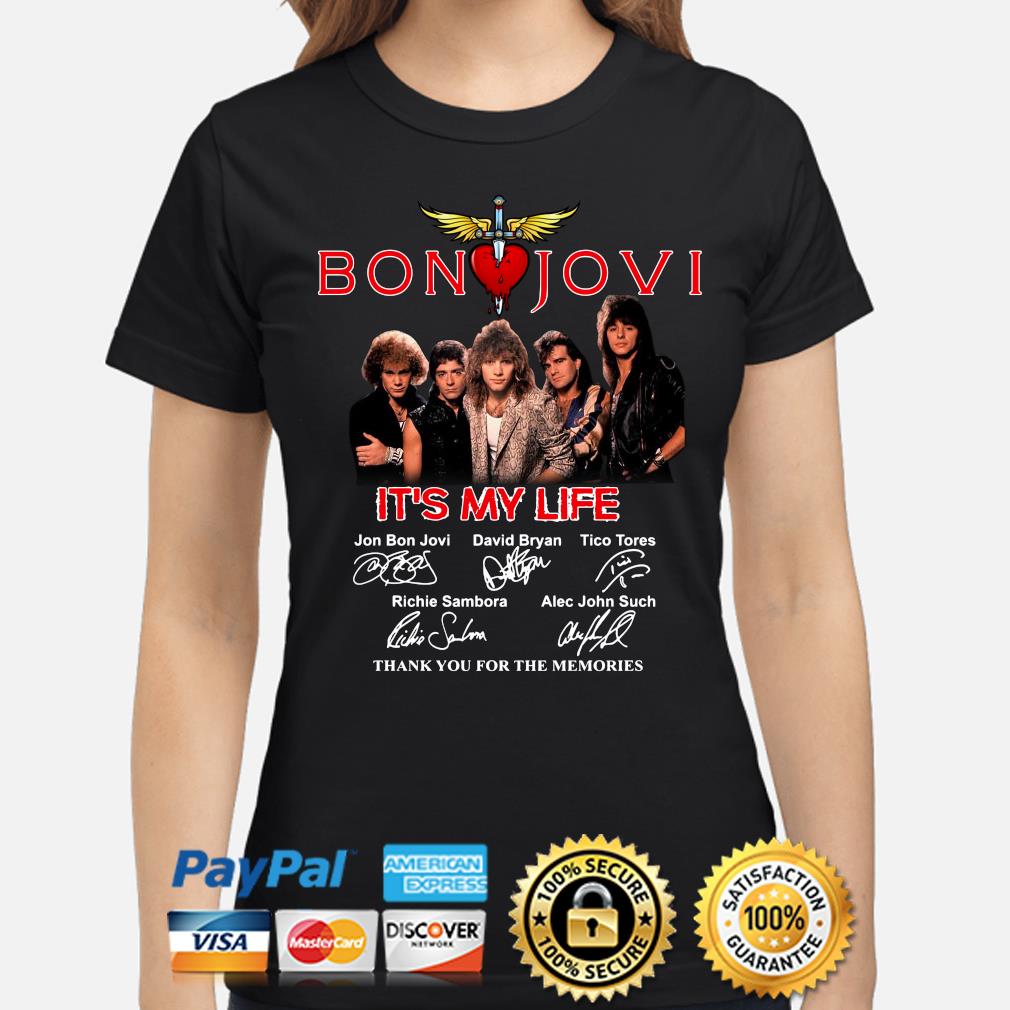 Bon Jovi It S My Life Thank You For The Memories Signature Shirt Bouncetees