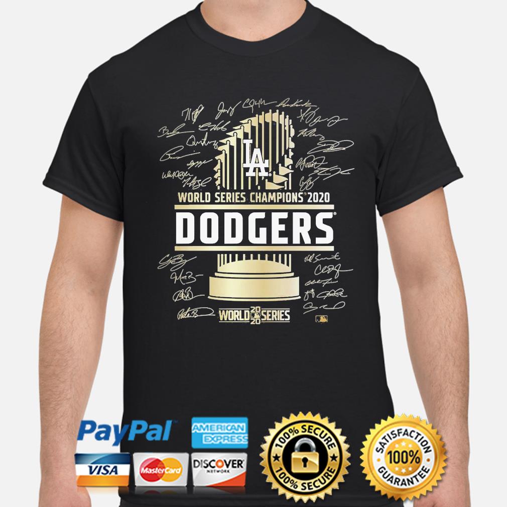 Los Angeles Dodgers world series Champions Mlb 2020 signatures shirt,  hoodie, sweater, long sleeve and tank top