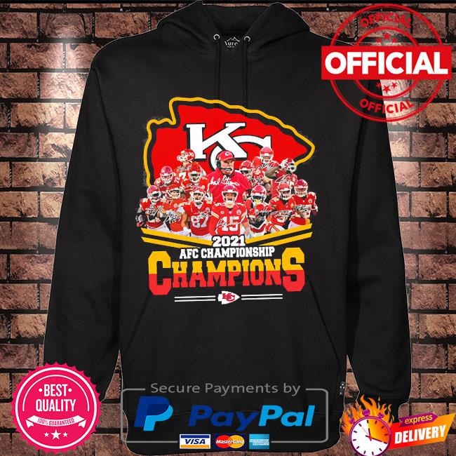 Kansas City Chiefs 2021 AFC championship Champions signatures shirt -  Q-Finder Trending Design T Shirt