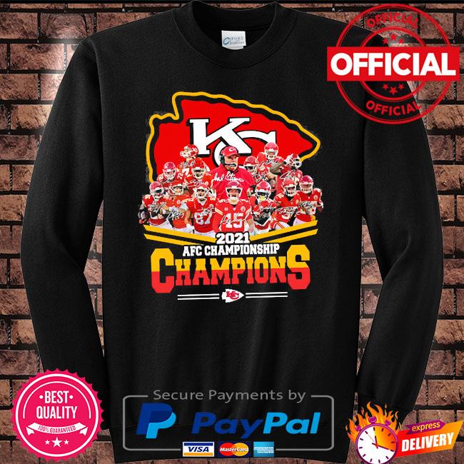 Kansas City Chiefs 2021 AFC Championship Champions signatures