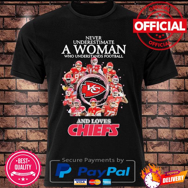 Kansas City Chiefs Never Underestimate An Old Lady Who Understands Football  Signatures Shirt - Peanutstee