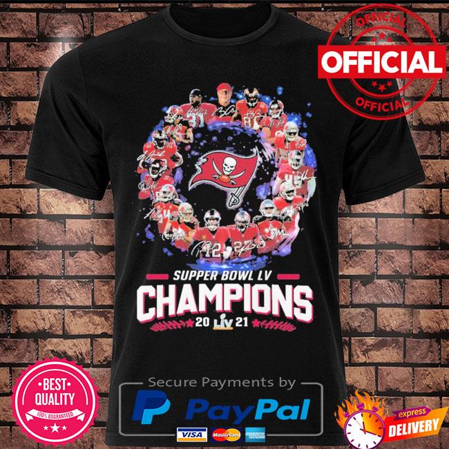 Tampa Bay Buccaneers super bowl lv champions signatures shirt, hoodie,  sweater, long sleeve and tank top